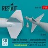 RESKIT RS48-0576 GBU-10 Paveway I laser guided bombs with BSU-37/B fin and BSU-3A/B wing (slow speed) thermally protected (2 pcs) (3D Printed) 1/48